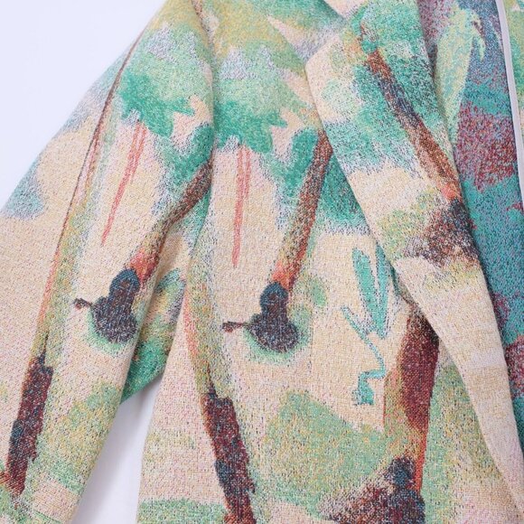 Emporio Armani jacket 48 US 38 tapestry with palm trees $895 blazer - Picture 8 of 10